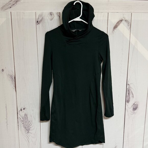 The North Face Empower Hooded Dress Womens Small Hunter Green EUC - Picture 1 of 10